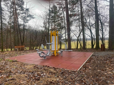 Posílení rekreační funkce lesa v obci Ostřetín výstavbou fitness prvků a odpočinkových stanovišť